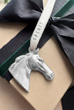 Personalized Pewter Equestrian Thoroughbred Ornament