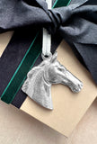 Pewter Equestrian Thoroughbred Ornament