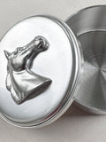 Equestrian Thoroughbred Pewter Keepsake Box