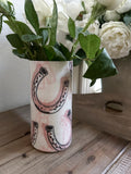 Ceramic Equestrian Tall Vase - Horseshoes & Show Ribbons