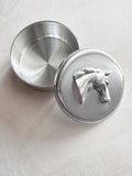 Equestrian Thoroughbred Pewter Keepsake Box