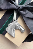 Pewter Equestrian Thoroughbred Ornament