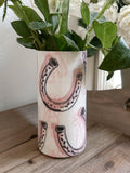 Ceramic Equestrian Tall Vase - Horseshoes & Show Ribbons