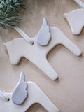 Ceramic Dala Horse Ornament with Angel Wing