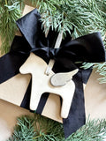 Ceramic Dala Horse Ornament with Angel Wing