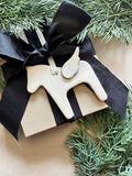 Ceramic Dala Horse Ornament with Angel Wing