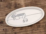 Ceramic Hand-Etched Equestrian Small Oval Dish